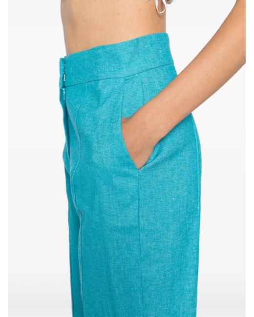 Elie Saab Blue Gin Trousers