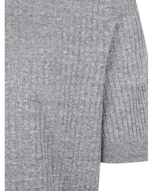Gran Sasso Gray Short-Sleeve Polo Shirt for men