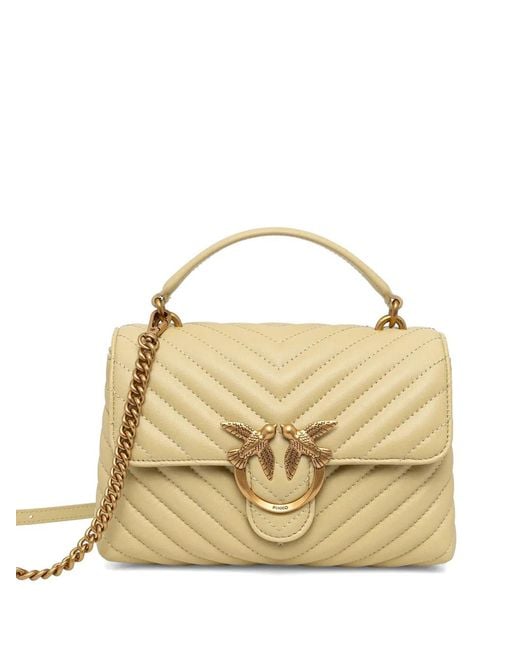 Pinko Metallic Love Lady Puff Tote Bag
