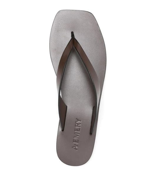 A.Emery Brown Kinto Leather Thong Sandals
