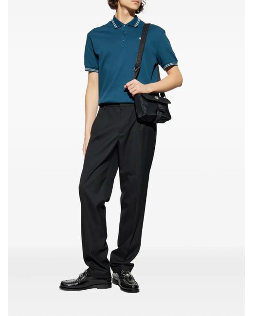 Versace Blue Medusa Polo Shirt for men