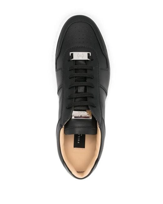 Philipp Plein Black Iconic Plein Low-Top Sneakers