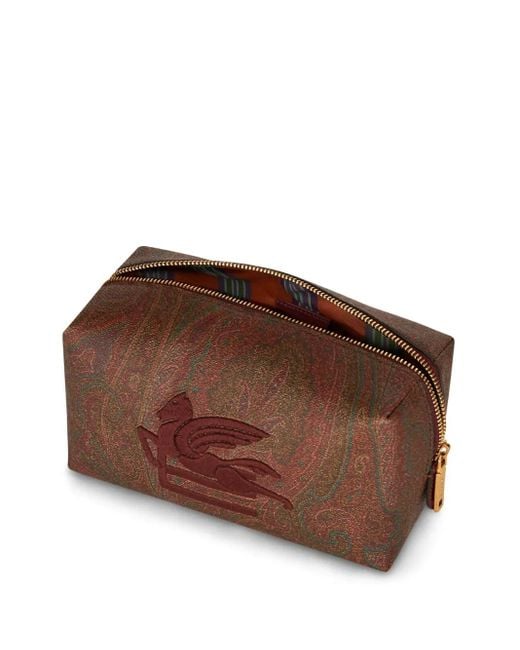 Etro Brown Clutch Bag With Logo for men