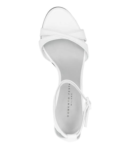 Roberto Festa White 100Mm Faler Sandals