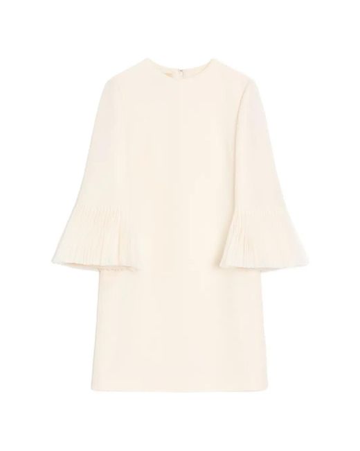 Valentino Garavani White Embroidered Crepe Couture Short Dress