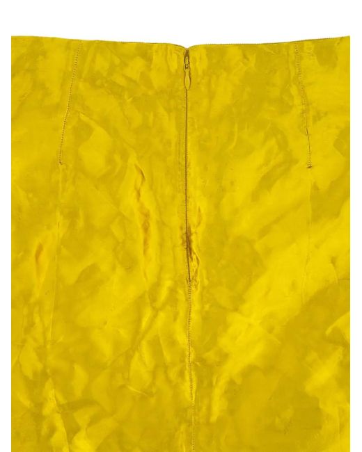 Gabriela Hearst Yellow Manuela Metallic-Effect Midi Skirt