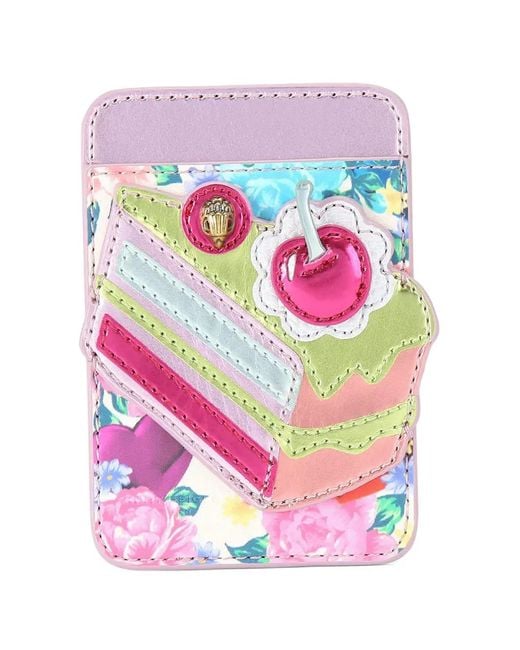 Kurt Geiger Pink Floral Card Holder