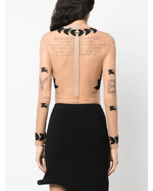 Burberry White Logo Bodysuit
