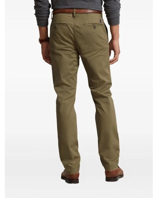 Polo Ralph Lauren Green Flat-Front Trousers for men