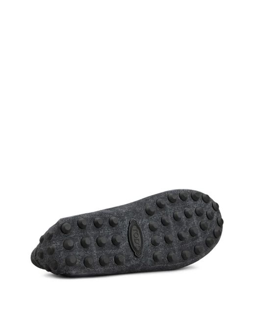 Tod's Black Gommino Leather Loafers for men