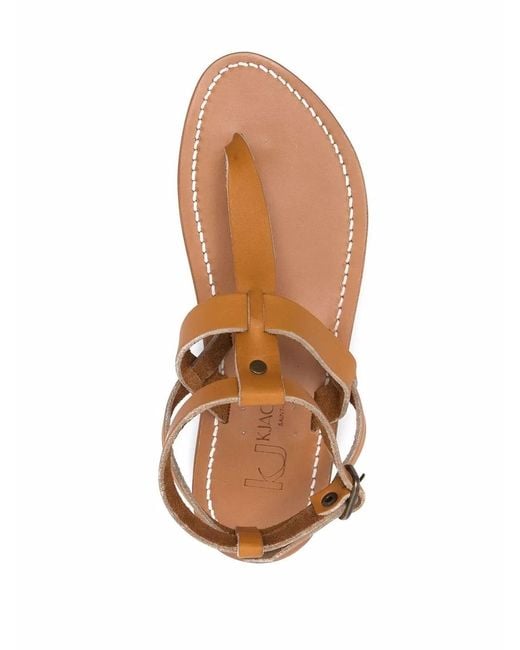 K. Jacques Brown Kepri Thong-Strap Sandals