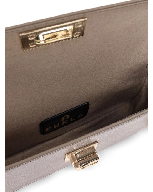 Furla 1927 レザーショルダーバッグ Gray