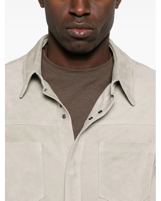 Giorgio Brato White Suede Shirt for men