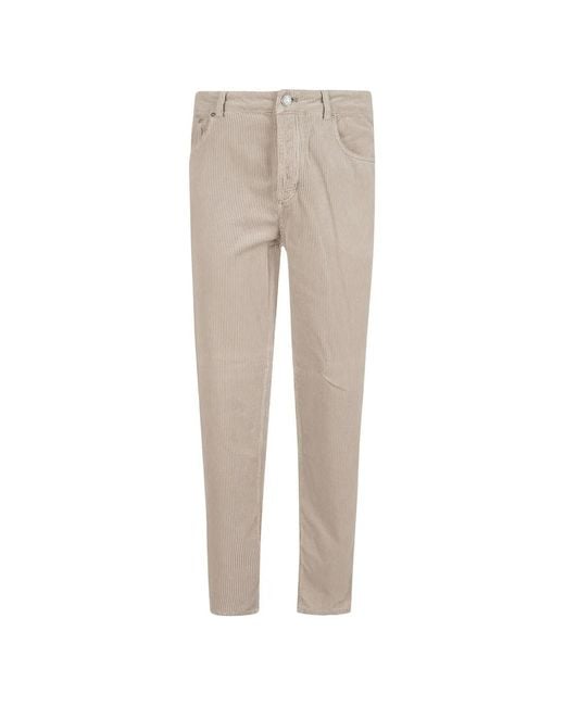 Brunello Cucinelli Natural Corduroy-Textured Trousers for men