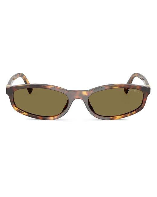 Gafas de sol con efecto de carey Miu Miu de color Brown