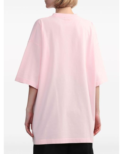 Vetements Pink T-Shirt mit Pegasus-Print