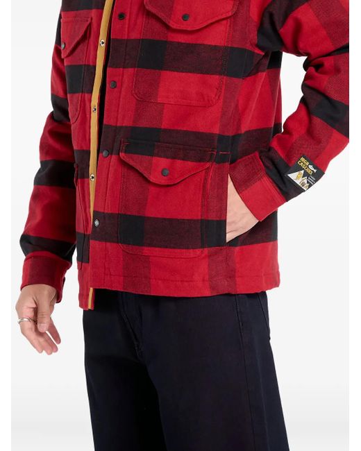 Columbia Red Cascades Check Pocket Shirt Jacket for men