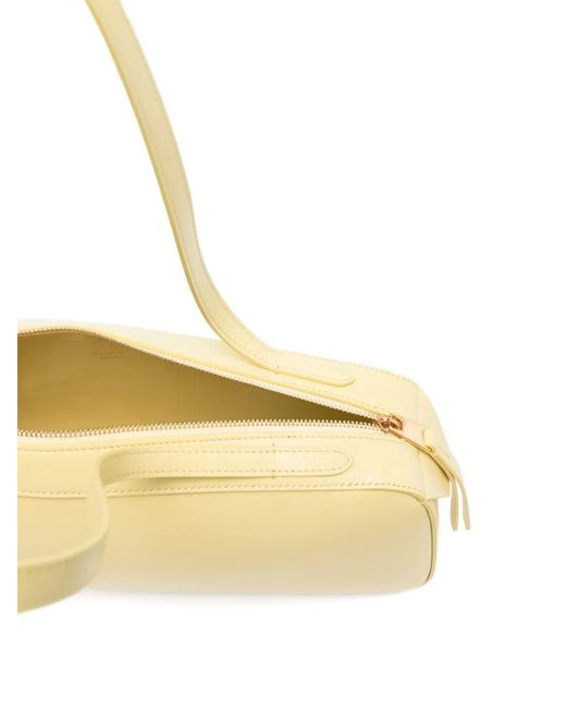 Khaite White Simona Zip Shoulder Bag