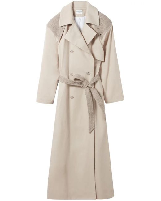 Claudie Pierlot Natural Panelled Trench Coat