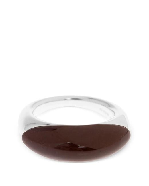 LIE STUDIO Brown Beatrice Mookiate Ring
