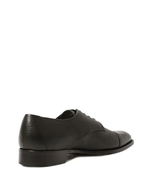 Canali Black Lace-Up Leather Shoes for men