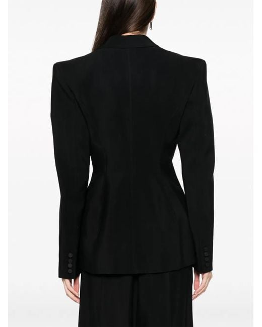 Mugler Black Cut-out Structured Blazer