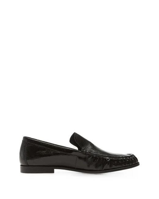 Vagabond Black Brandi Crinkled-Finish Loafers