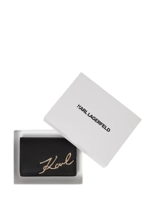 Karl Lagerfeld Black Signature Wallet