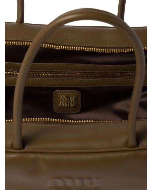 Miu Miu Brown Leather Beau Tote Bag