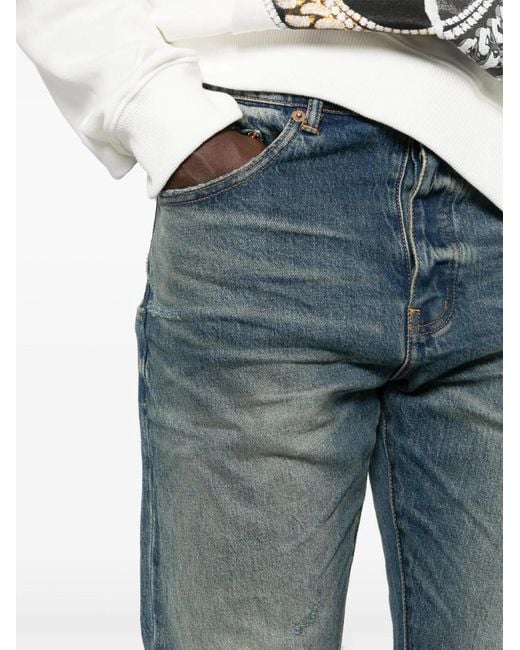 Purple Brand Blue P005 2 Year Dirty Fade Straight-Leg Jeans for men
