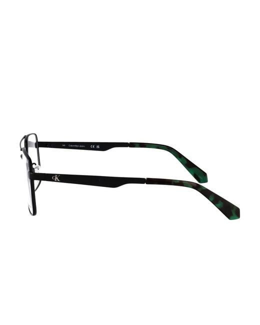 Calvin Klein Black Rectangle-Frames Glasses for men