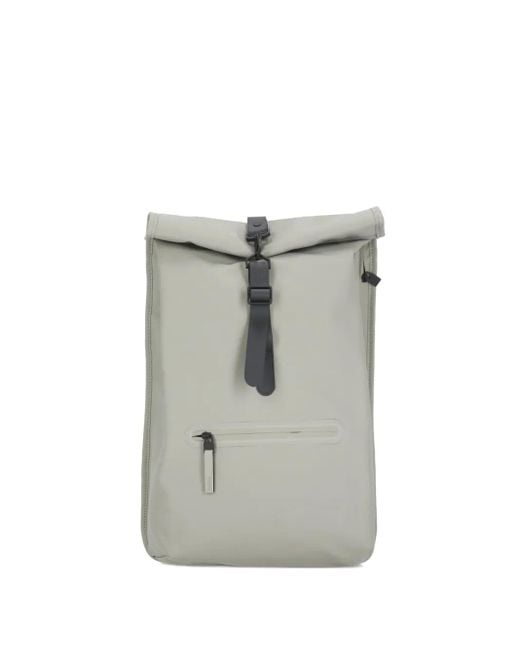Rains Gray Rucksack Mit Rollverschluss