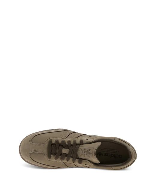 Adidas Brown Samba Striped Trainers for men