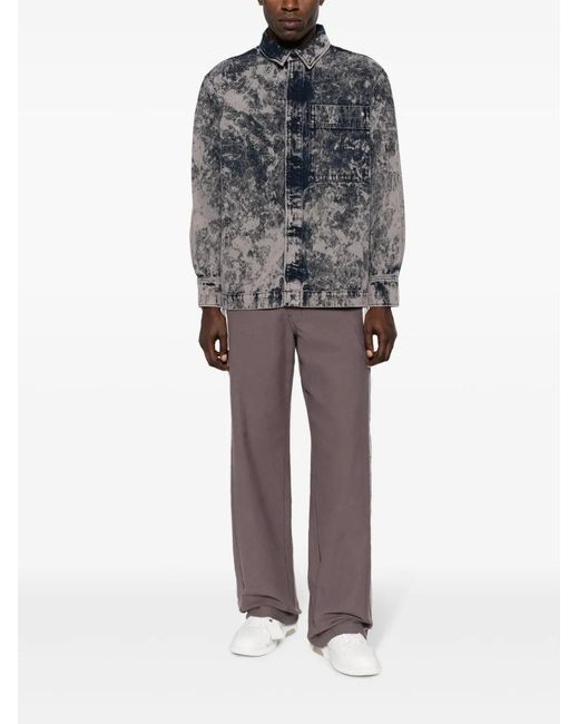 Etudes Studio Gray Organic Cotton Denim Shirt for men