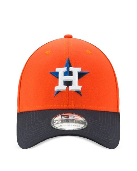 KTZ Orange 39Thirty Houston Astros Baseball Cap for men