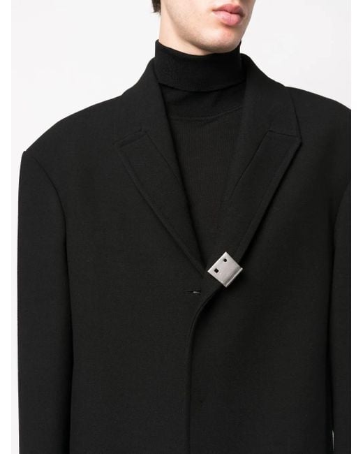 1017 ALYX 9SM Black Single-Breasted Coat for men