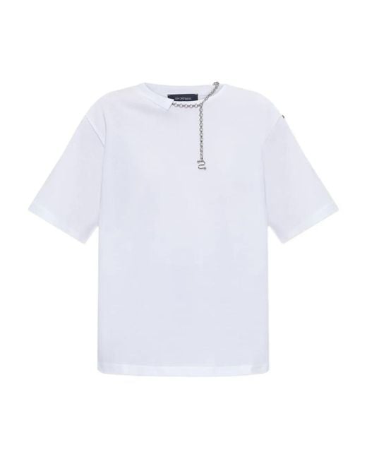 Sportmax White Chain-Detail Cotton T-Shirt