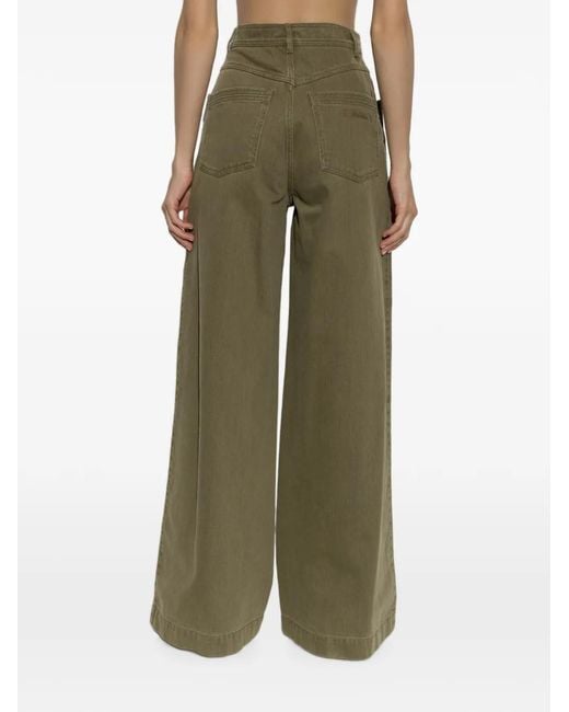 Max Mara Green Alamaro Cotton Jeans