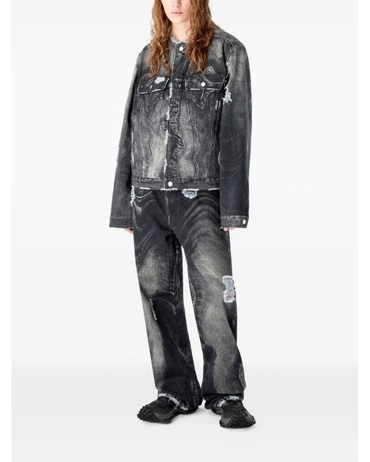 CAMPERLAB Gray Veste En Jean À Bords Francs