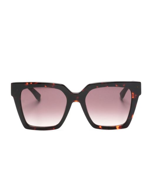 Tommy Hilfiger Pink Tortoiseshell Oversize-frame Sunglasses