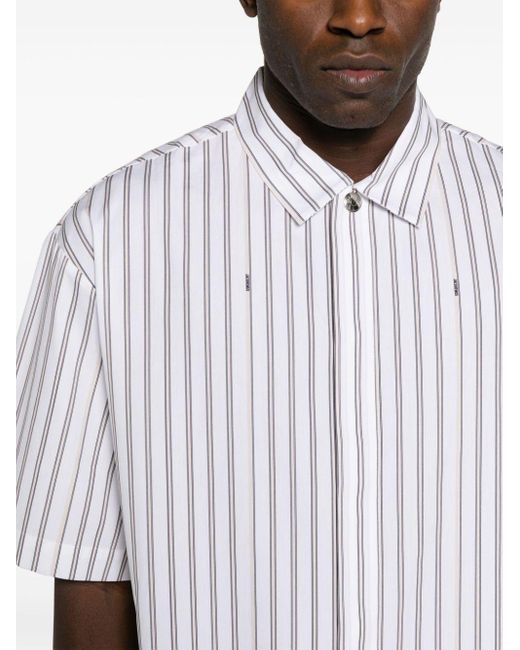 Jacquemus White Striped Cotton Shirt for men