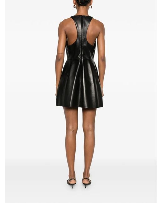 Givenchy Black Sleeveless Leather Mini Dress