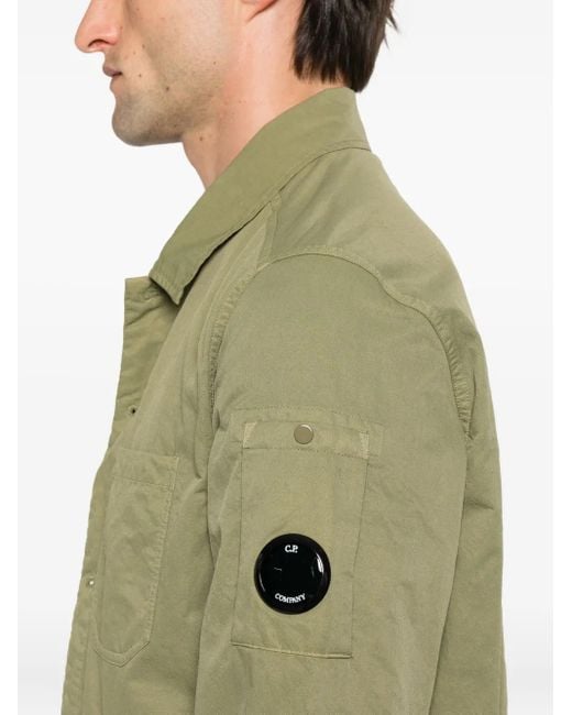 C P Company Green Lens-Detail Shirt Jacket for men