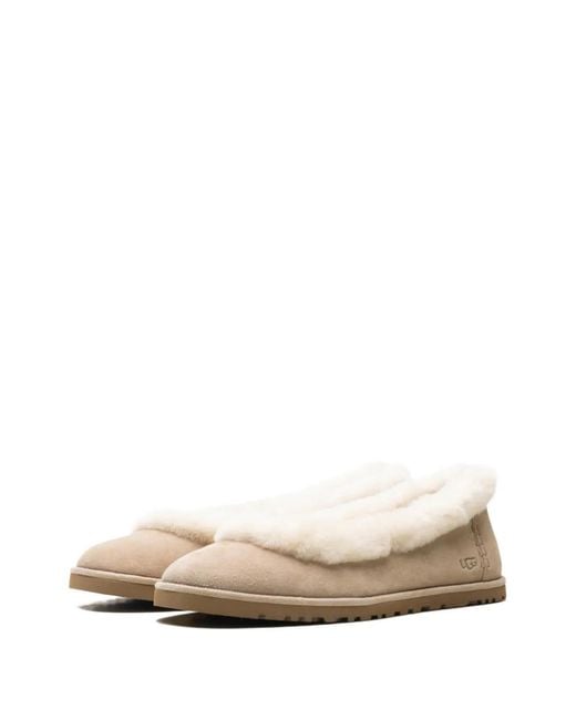 Ugg White Zora Logo-Detail Slippers