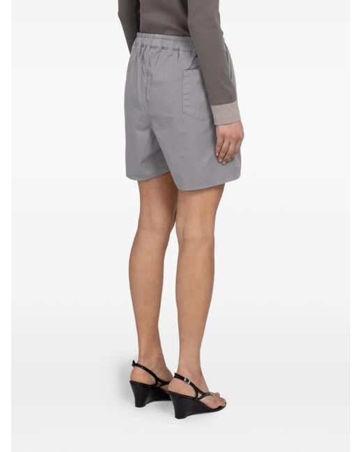 GIMAGUAS Gray Gima Logo-Print Shorts