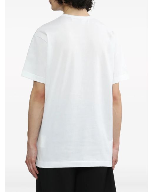 COMME DES GARÇONS PLAY White Cotton T-Shirt for men