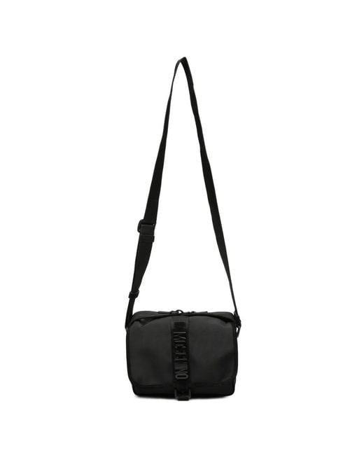 Moschino Black Sacoche À Bande Logo for men