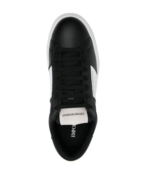 Emporio Armani Sneakers Met Logoprint in het Black voor heren