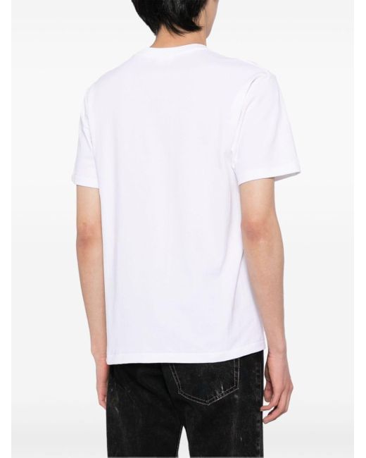 A Bathing Ape White College Cotton T-shirt for men