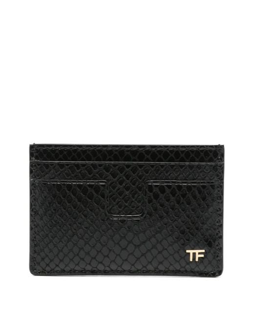 Tom Ford Pasjeshouder Met Pythonprint in het Black voor heren